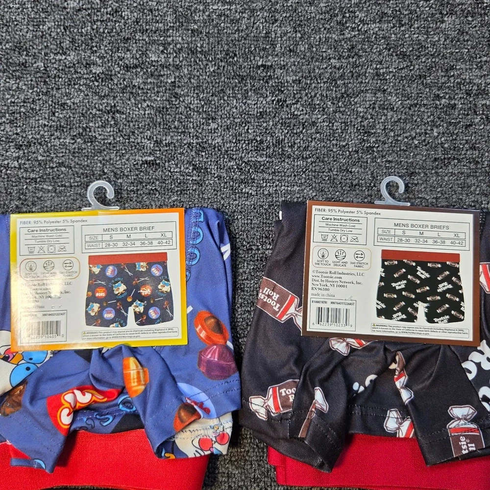 Tootsie Roll Pop Boxer Briefs Mens XL 2‎ Pack Candy Novelty Underwear Kitschy